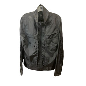 Kane & Unke Men's Windbreaker Jacket Black Size Medium